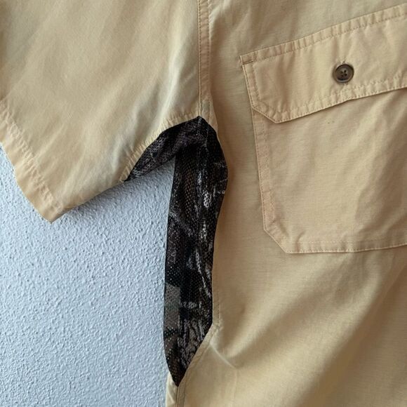 Mossy Oak Men’s Shirt Yellow Camo Mesh Side SZ L - Picture 5 of 15